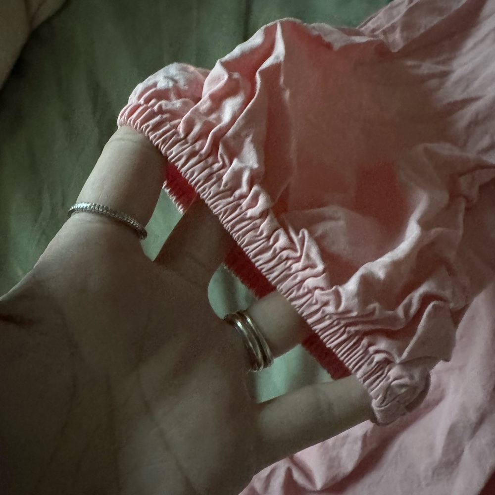 Women’s Pink Tie-Front Babydoll Dress - Picture 7 of 16